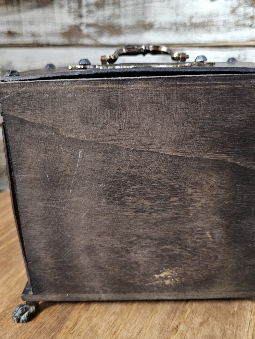 "Vintage" Antique-Style Unique Wooden Jewelry Organizer with Three Drawers - Picture 5 of 13